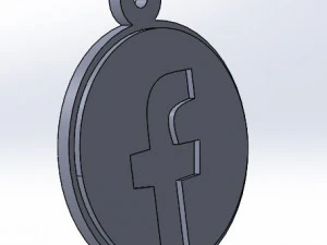 key-chain facebook 3D Print Model