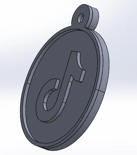 key-chain tiktok 3D Print Model .c4d .max .obj .3ds .fbx .stl .blend