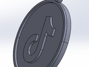 key-chain tiktok 3D 打印模型