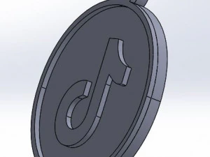 キーホルダーティックトック 3Dプリントモデル