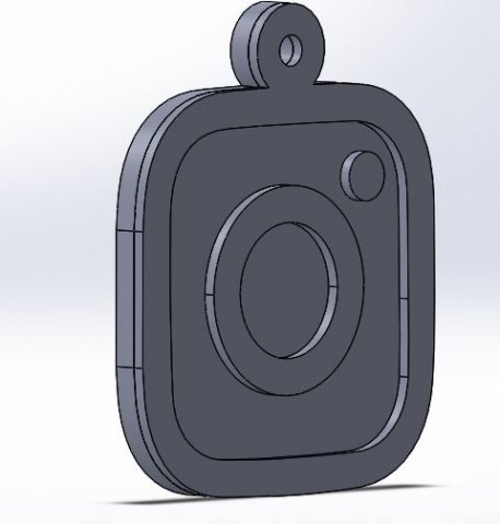 key-chain instagram Modello di stampa 3D .c4d .max .obj .3ds .fbx .stl .blend 