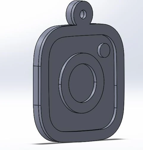 key-chain instagram 3D Print Model .c4d .max .obj .3ds .fbx .stl .blend 