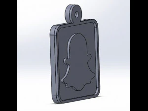 key-chain snapchat 3D Print Model