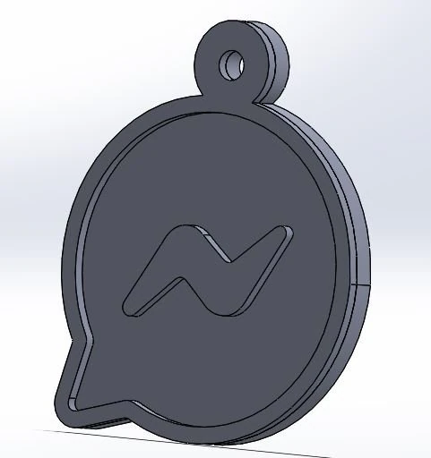 key-chain mensseger 3D Print Model .c4d .max .obj .3ds .fbx .stl .blend