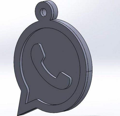 key-chain whatsapp 3D Принт Модель .c4d .max .obj .3ds .fbx .stl .blend 