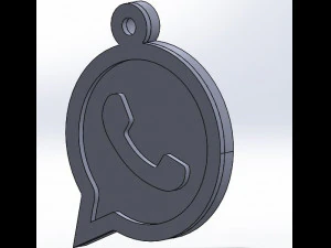 key-chain whatsapp 3D Print Model