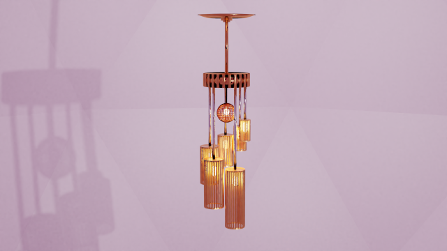 chandelier light 3D Модель .c4d .max .obj .3ds .fbx .stl .blend 