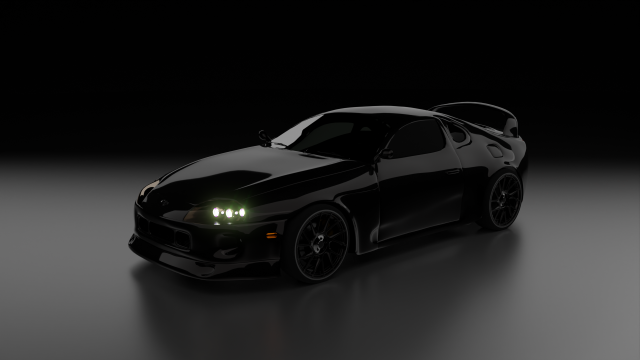 3D Toyota Supra Car 3D Rigged Model model Modello 3D .c4d .max .obj .3ds .fbx .stl .blend 