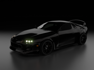 3D Toyota Supra Car 3D Rigged Model model 3D Model