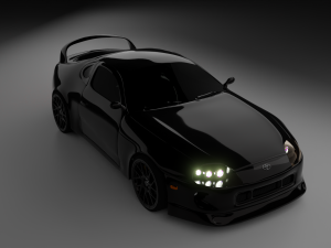 3D Toyota Supra Car 3D Rigged Model model Modello 3D