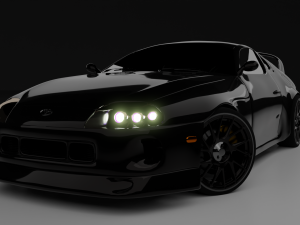3D Toyota Supra Car 3D Rigged Model model Modello 3D