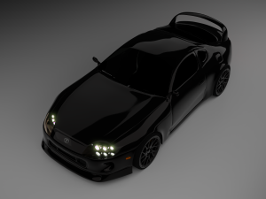 3D Toyota Supra Car 3D Rigged Model model Modello 3D