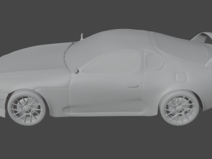 3D Toyota Supra Car 3D Rigged Model model Modello 3D