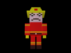 3D Low Poly Firefighter Modelo 3D