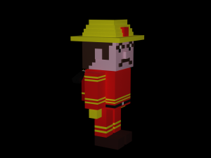 3D Low Poly Firefighter Modelo 3D