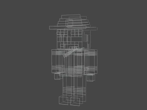 3D Low Poly Firefighter 3D Model