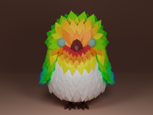 Cute lowpoly bird model Modelo 3D