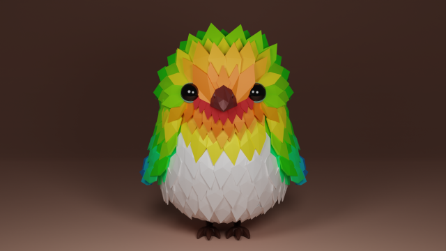 Cute lowpoly bird model Modelo 3D .c4d .max .obj .3ds .fbx .stl .blend 