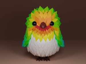 Cute lowpoly bird model 3D 模型