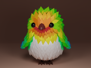 Cute lowpoly bird model Modelo 3D