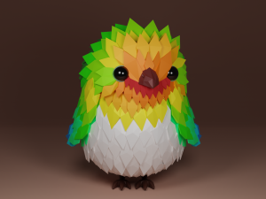 Cute lowpoly bird model Modelo 3D