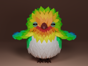 Cute lowpoly bird model Modelo 3D
