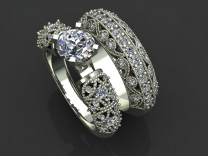 solitaire ring 3D Model