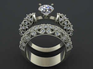 solitaire ring 3D Model