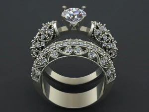 solitaire ring 3D Model