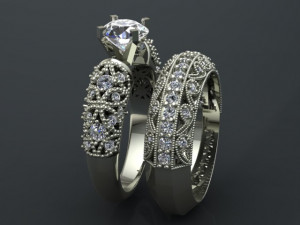 solitaire ring 3D Model