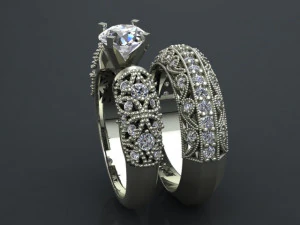 solitaire ring 3D Model