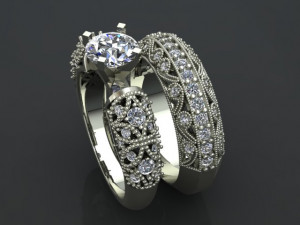 solitaire ring 3D Model