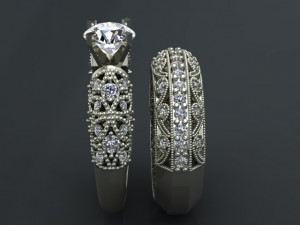 solitaire ring 3D Model