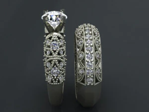 solitaire ring 3D Model