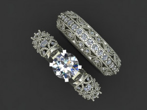 solitaire ring 3D Model