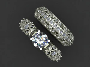 solitaire ring 3D Model
