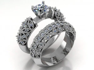 solitaire ring 3D Model
