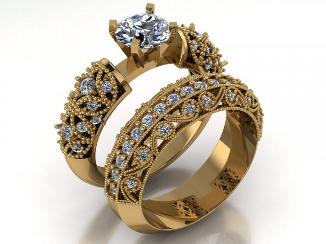 solitaire ring 3D Model .c4d .max .obj .3ds .fbx .stl .blend 