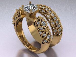 solitaire ring 3D Model