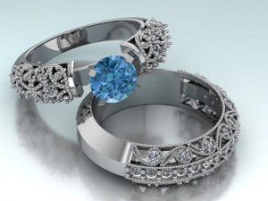 solitaire ring 3D Model
