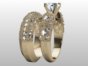 solitaire ring 3D Model