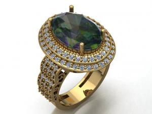 classic women ring 3D Model