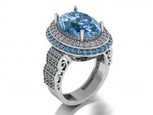 classic women ring 3D Model