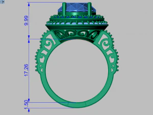 classic women ring 3D Model