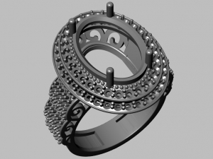 classic women ring 3D मॉडल