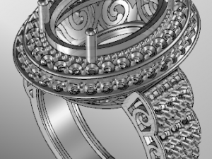 classic women ring 3D मॉडल