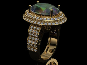 classic women ring 3D मॉडल