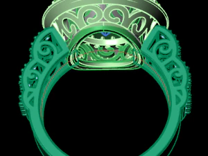 classic women ring 3D Model