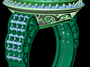 classic women ring 3D Model
