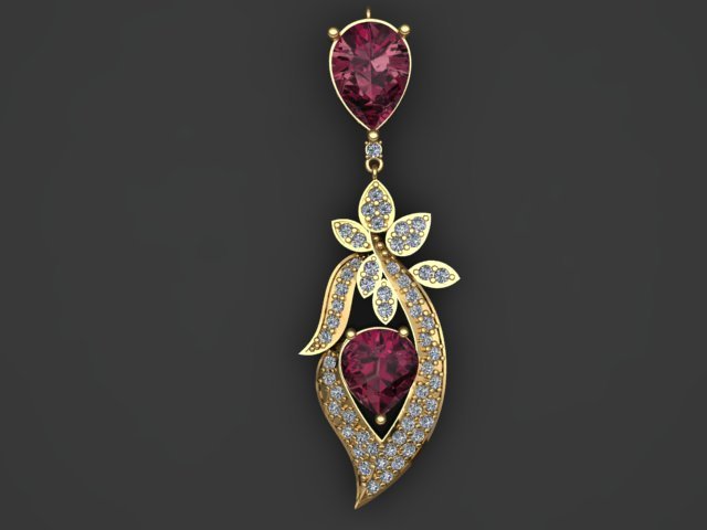 womens pendant 3D Model .c4d .max .obj .3ds .fbx .stl .blend 
